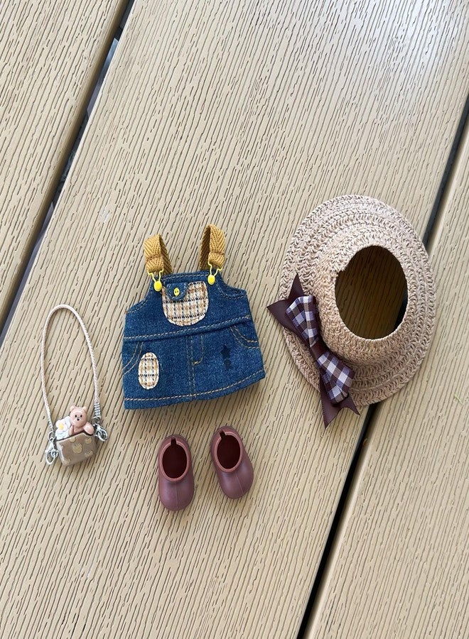 Lunarixel Doll Clothes Set for 15cm 17cm Fantasy Dolls - Hat, Bag, Jeans, Shoes Accessories,Outfit Clothing Set - Image 3